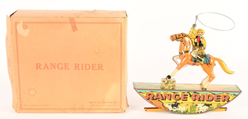 MARX TIN WINDUP RANGE RIDER w/ BOX (1 of 6)