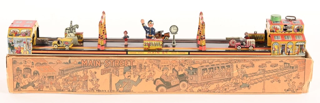 MARX TIN WINDUP MAIN STREET w/ BOX (1 of 9)