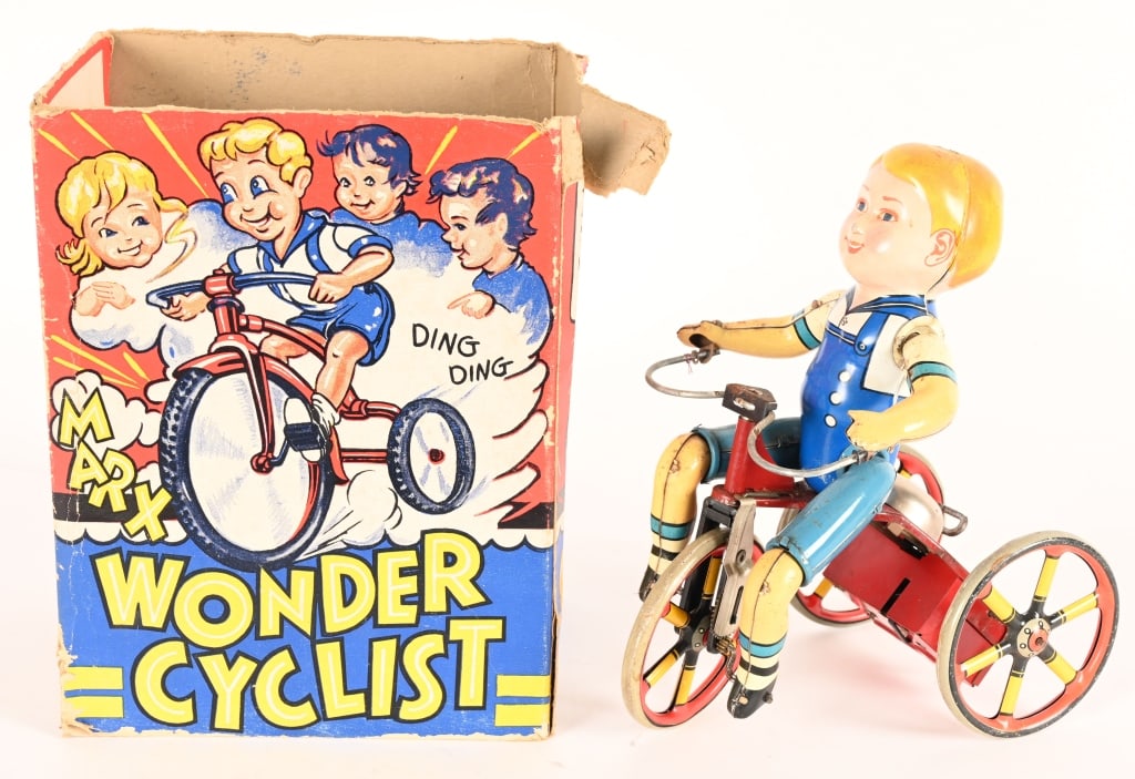 MARX TIN WINDUP WONDER CYCLE w/ BOX (1 of 6)
