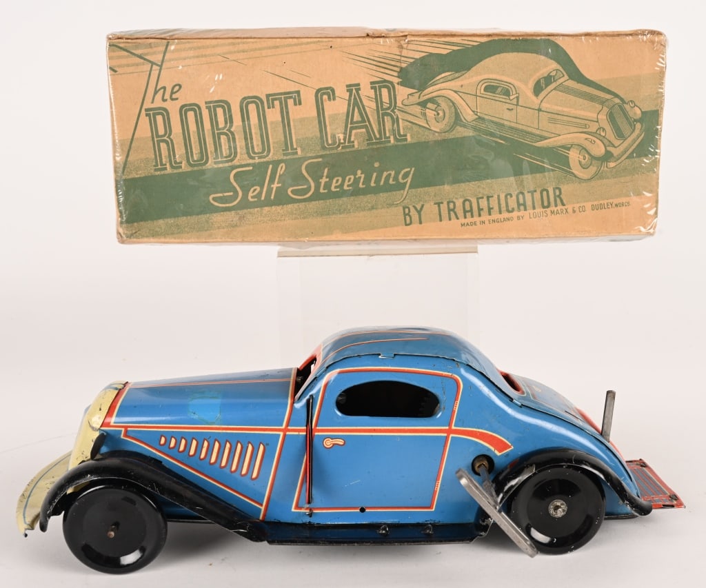 MARX TIN WINDUP ROBOT CAR w/ BOX (1 of 12)