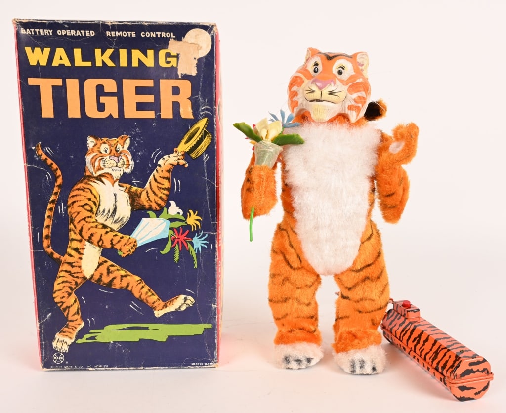 MARX JAPAN BATTERY OP WALKING TIGER w/ BOX (1 of 14)