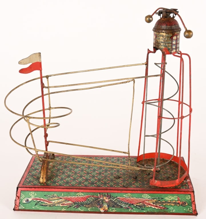 PRE-WAR JAPAN TIN WINDUP SPIRAL BALL TOY (1 of 5)