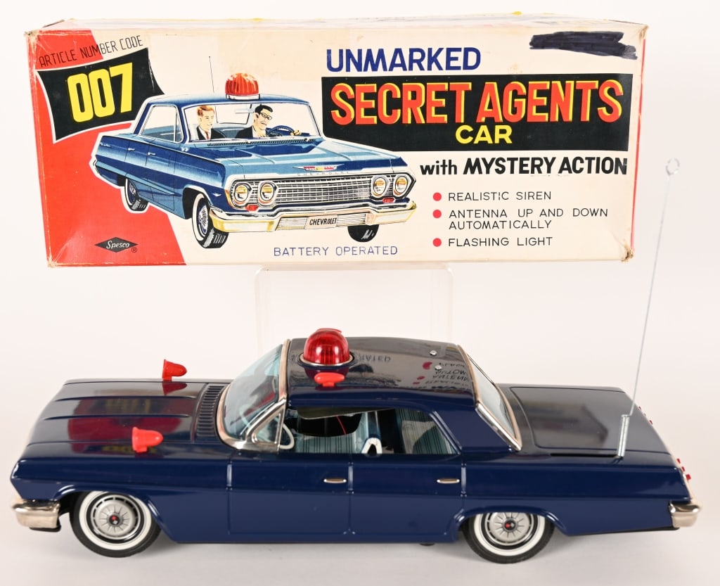 JAPAN BATTERY OP 007 SECRET AGENT CAR w/ BOX (1 of 11)