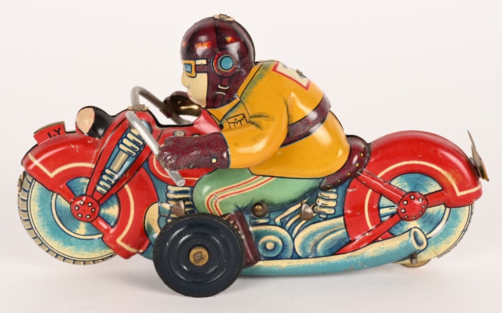 IY JAPAN TIN FRICTION 1954 #3 RACING MOTORCYCLE (1 of 6)