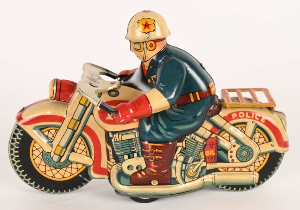 YONEZAWA TIN FRICTION PD POLICE MOTORCYCLE (1 of 5)