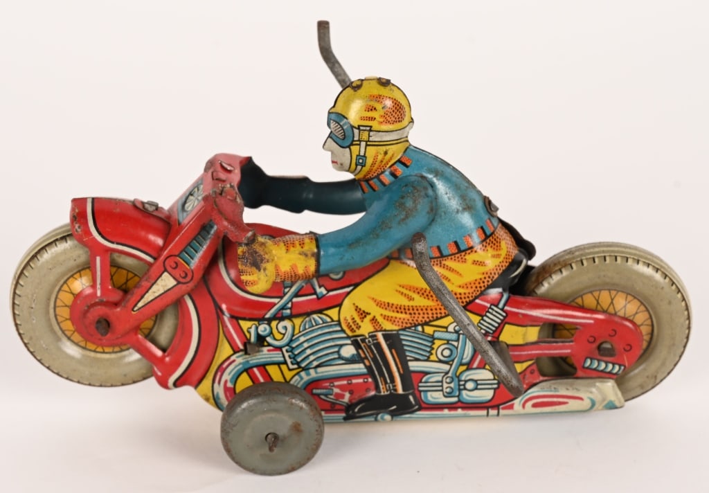 JAPAN TIN WINDUP ROLLOVER MOTORCYCLE (1 of 5)