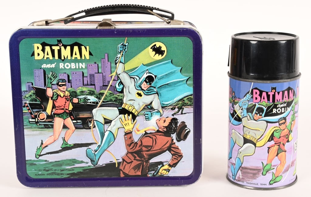 1966 ALADDIN BATMAN & ROBIN LUNCHBOX & THERMOS (1 of 9)