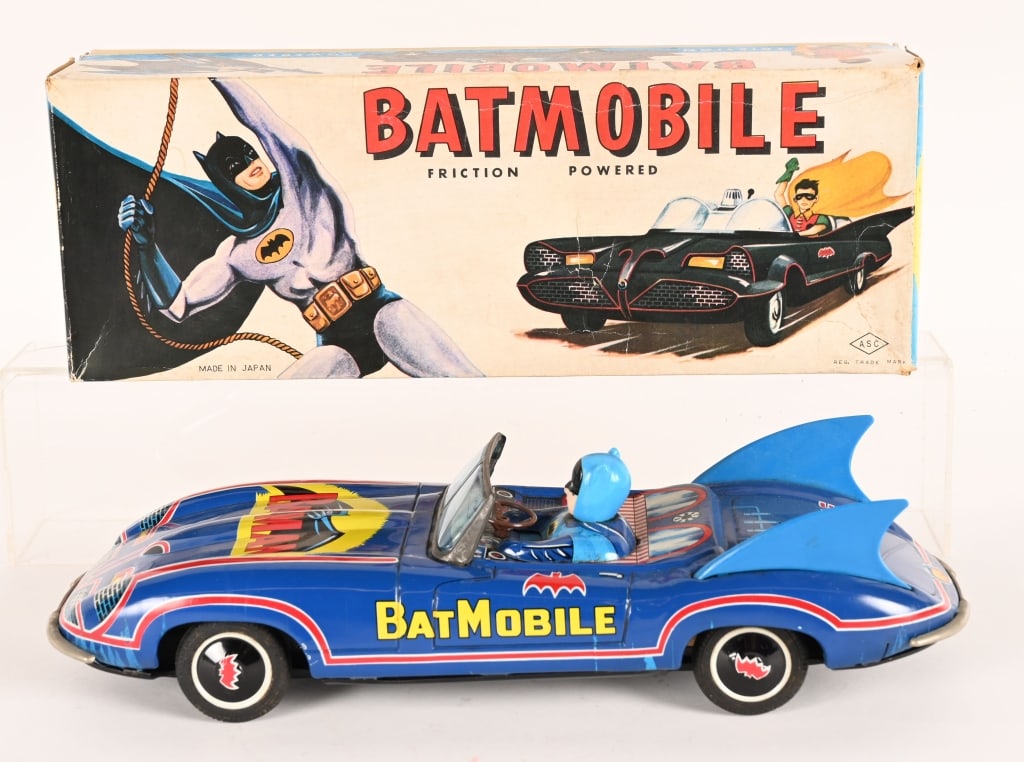 AOSHIN SHOTEN TIN FRICTION BATMOBILE w/ BOX (1 of 11)