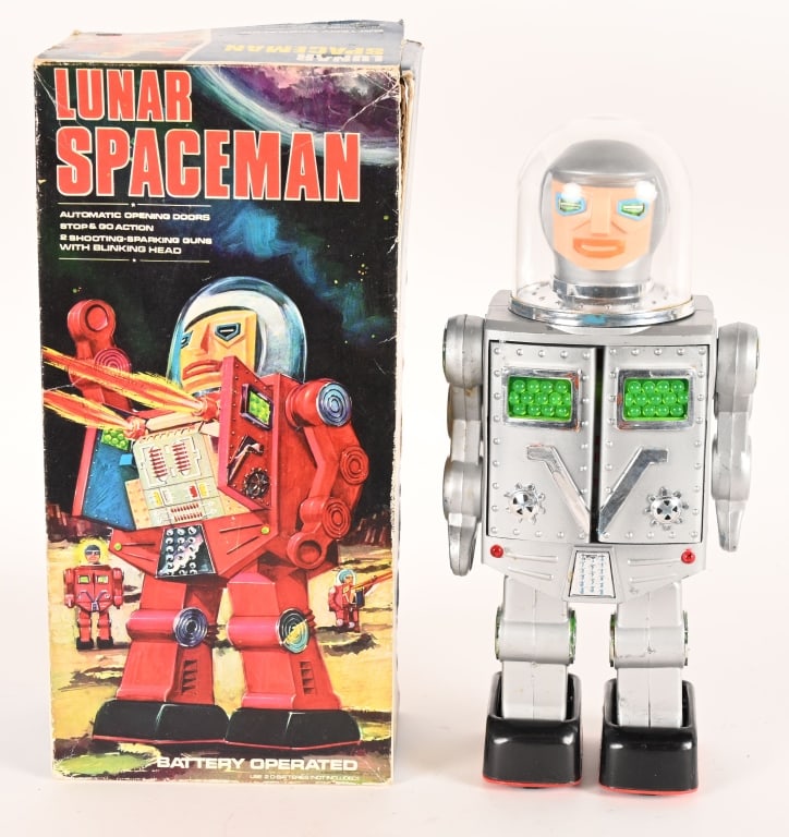 MEGO BATTERY OP LUNAR SPACEMAN w/ BOX (1 of 10)
