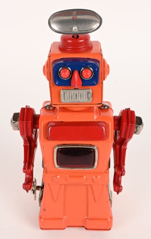 AOSHIN TIN WINDUP TREMENDOUS MIKE ROBOT (1 of 8)