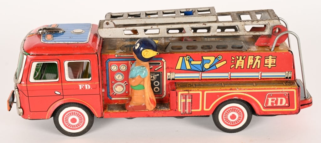 YONEZAWA TIN FRICTION PERMAN FIRE TRUCK (1 of 7)