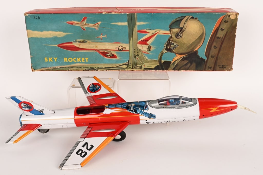 BANDAI TIN FRICTION TETSUJIN 28 SKY ROCKET w/ BOX (1 of 17)
