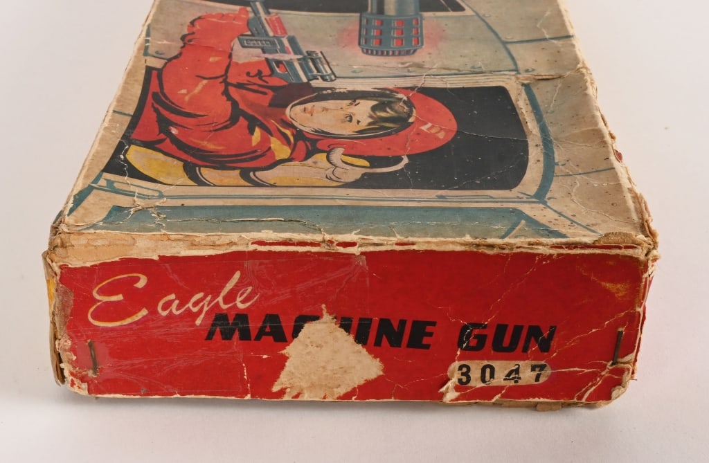 MT BATTERY OP SPACE EAGLE MACHINE GUN w/ BOX - 10