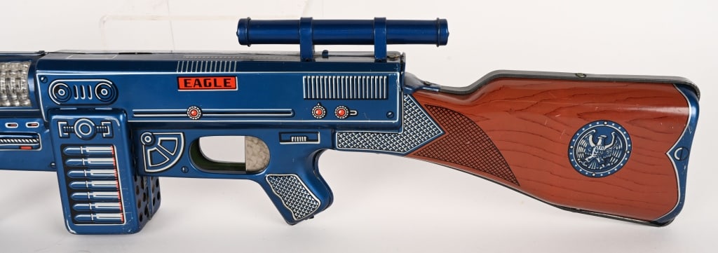 MT BATTERY OP SPACE EAGLE MACHINE GUN w/ BOX - 3