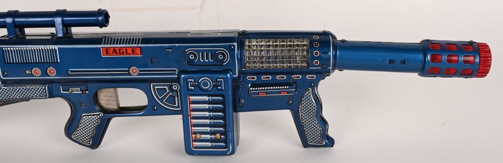 MT BATTERY OP SPACE EAGLE MACHINE GUN w/ BOX - 5