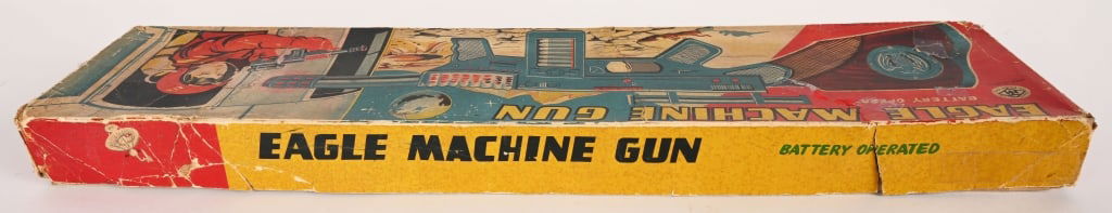 MT BATTERY OP SPACE EAGLE MACHINE GUN w/ BOX - 9