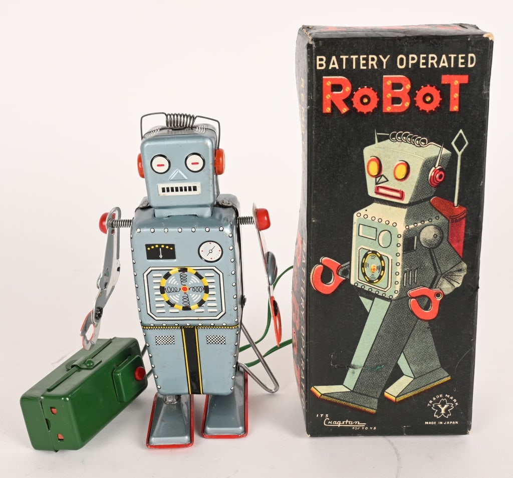 YONEZAWA BATTERY OP EASEL BACK ROBOT w/ BOX (1 of 11)