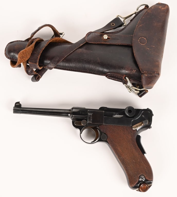 EARLY SWISS ARMY LUGER WITH HOLSTER 7.65×21mm (1 of 16)