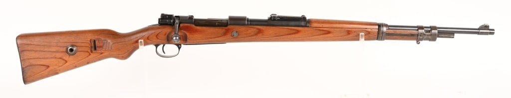 WW2 ERA SS MAUSER K98 DEATH HEADS STAMPED 8MM: SERIAL NUMBER: 5282 BARREL: 23 5/8" CALIBER: 7.9 ( 8MM MAUSER ) MANUFACTURED: 1930's This rifle started life has an Imperial era Gewehr 98. Sometime in the 1930s it made its way into the hands of the