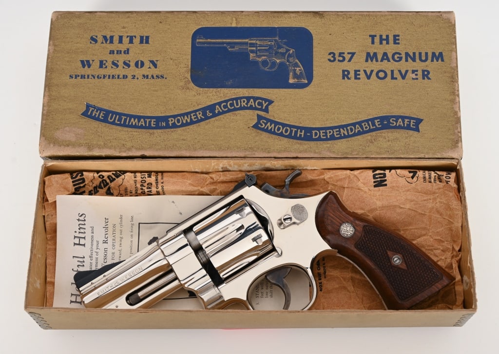ANIB SMITH & WESSON PRE MODEL 27 3.5" NICKEL 1954 (1 of 12)