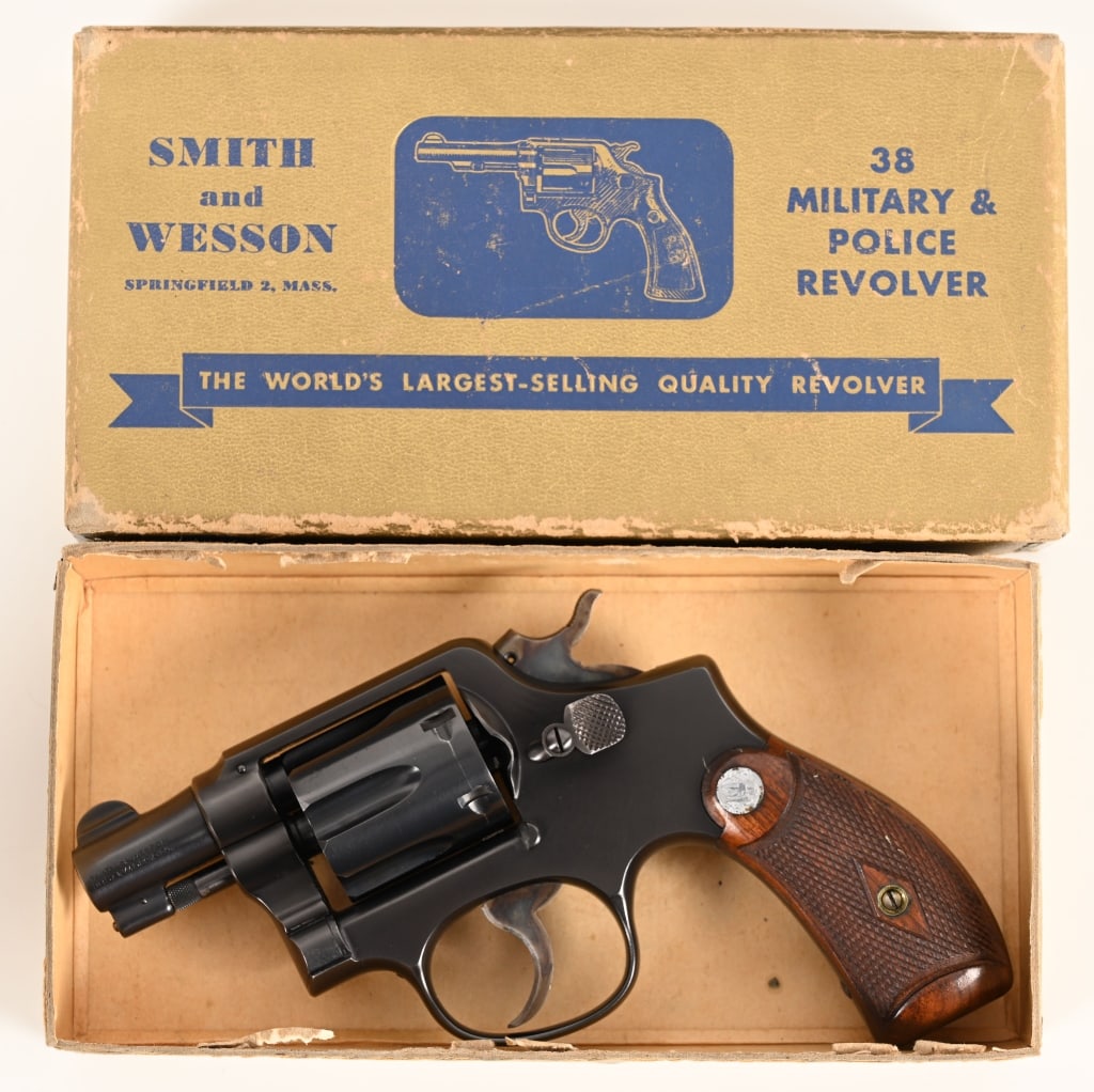SMITH & WESSON PRE MODEL 10 2" HALF MOON GOLD BOX (1 of 10)