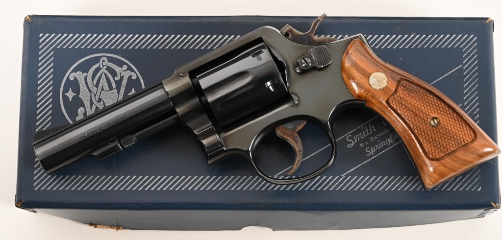 SMITH & WESSON MODEL 13-1 357 MAGNUM: SERIAL NUMBER: D794666. BARREL: 3”. CALIBER: .357 Magnum. MANUFACTURED: 1975. This pinned and recessed Model 13-1 .357 Magnum is equipped with a 3” barrel, original bright blue finish and