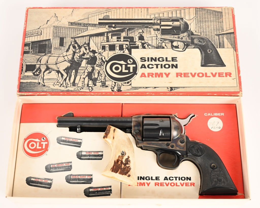 BOXED COLT SINGLE ACTION ARMY 2ND GEN 357 MAGNUM. (1 of 8)