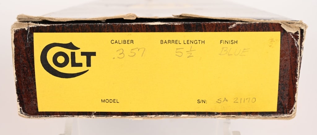 BOXED COLT SINGLE ACTION ARMY 2ND GENERATION 357 - 7
