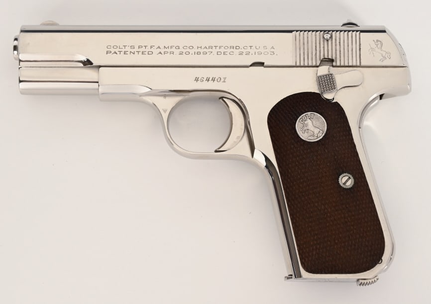 AWESOME COLT MODEL 1903 32 AUTO NICKEL (1 of 8)