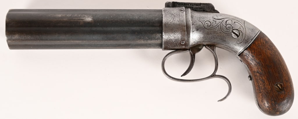 ALLEN & THURBER DRAGOON SIZE PEPPERBOX PISTOL (1 of 8)