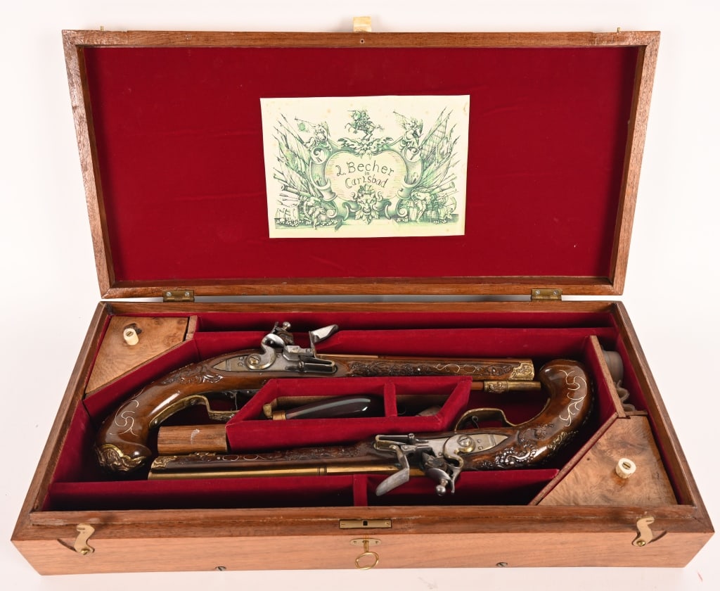 JOHN DERRICK CASED BECHER FLINTLOCK PISTOLS (1 of 20)