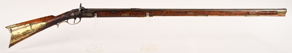 FLINTLOCK CONVERSION FULLSTOCK TIGER MAPLE RIFLE (1 of 17)
