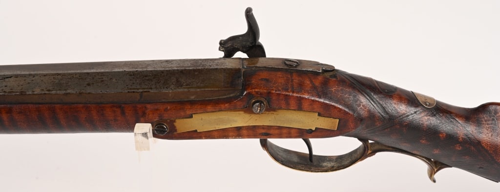 FLINTLOCK CONVERSION FULLSTOCK TIGER MAPLE RIFLE - 7