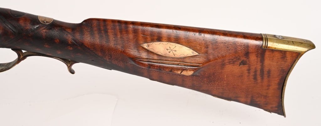 FLINTLOCK CONVERSION FULLSTOCK TIGER MAPLE RIFLE - 8