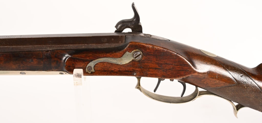 TRYON SILVER MOUNTED PERCUSSION RIFLE - 10