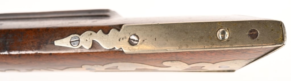 TRYON SILVER MOUNTED PERCUSSION RIFLE - 17