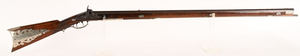TRYON SILVER MOUNTED PERCUSSION RIFLE (1 of 20)