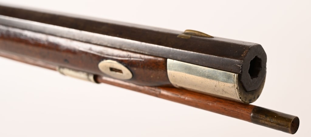 TRYON SILVER MOUNTED PERCUSSION RIFLE - 6