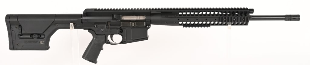 LWRC R.E.P.R. 7.62X51MM SEMI AUTO RIFLE: SERIAL NUMBER: 70-03382. BARREL: 18". CALIBER: 7.62X51MM. MANUFACTURED: 2010s. The LWRC REPR (Rapid Engagement Precision Rifle) in 7.62x51mm is a high-performance, piston-driven AR-10 platform rifle b