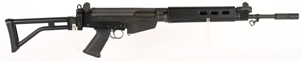 DSA SA-58 PARATROOPER FAL SEMI AUTO RIFLE: SERIAL NUMBER: DSA22648. BARREL: 18". CALIBER: .308 WIN. The DSA SA-58 is a variant of the FN FAL. This factory built rifle features a metric pattern cast steel receiver, fully adjustable short-stroke