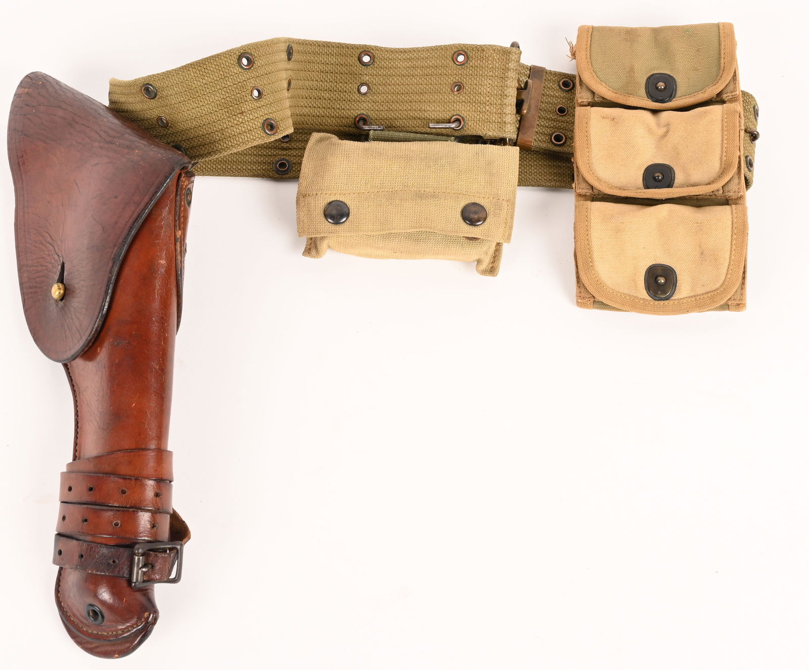 WW1 PISTOL BELT RIG, ABERCROMBIE & FITCH HOLSTER (1 of 8)