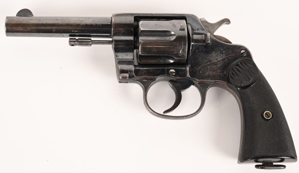 PRE WAR COLT NEW SERVICE REVOLVER IN 38 W.C.F. (1 of 10)