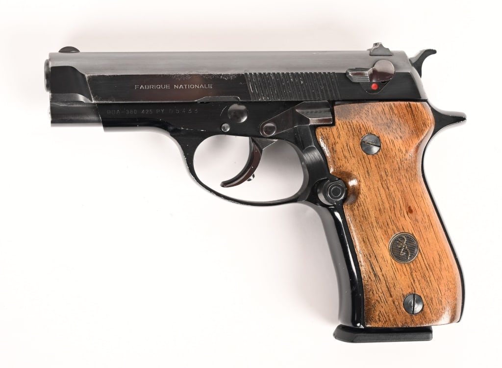 FN BROWNING BDA-380: SERIAL NUMBER: 425PY05433 BARREL: 3” CALIBER: 380 AUTO MANUFACTURED: 1993. Built in the mid 1990's by Fabrique Nationale by license from Browning, this early example features an anodized