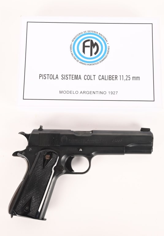 BOXED ARGENTINE MODEL 1927 COLT .45 AUTOMATIC (1 of 9)
