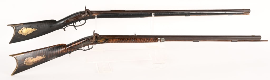 2- PERCUSSION HALF STOCK RIFLES (1 of 17)