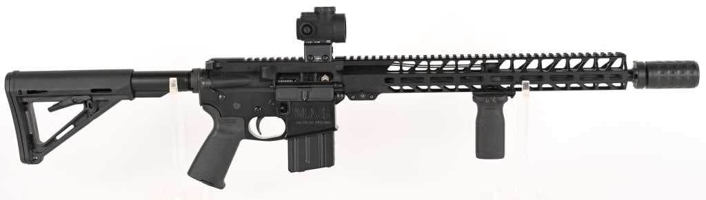 CUSTOM MAG TACTICAL SYSTEMS AR15 W/ RED DOT (1 of 8)