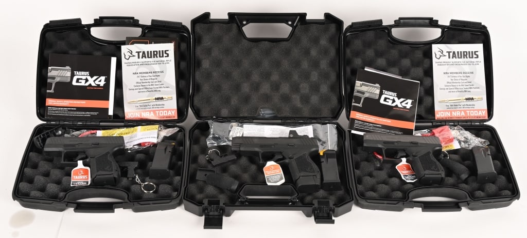 LOT OF 3 TAURUS 9MM SEMI AUTO PISTOLS (1 of 7)