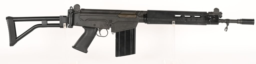 DSA SA-58 PARATROOPER FAL SEMI AUTO RIFLE: SERIAL NUMBER: DS29995. BARREL: 16". CALIBER: .308 WIN. The DSA SA-58 is a variant of the FN FAL. This factory built rifle features a metric pattern cast steel receiver, fully adjustable short-stroke