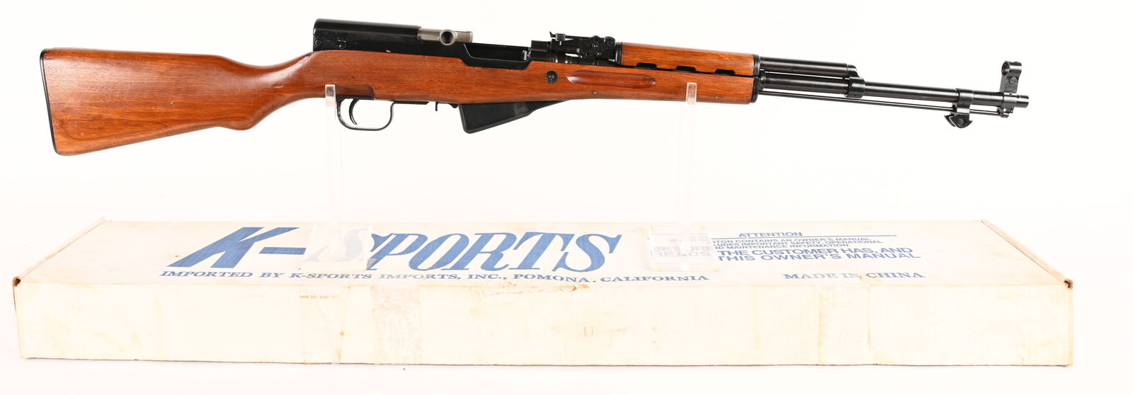 MINT CHINESE NORINCO SKS RIFLE.: SERIAL NUMBER: 1811928. BARREL: 20 1/2". CALIBER: 7.62X39. MANUFACTURED: 1970s. This SKS possesses a factory stamp 106 indicating that it was manufactured at the in China by NORINCO. This semi-automat