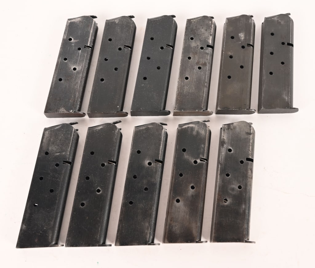 WW2 ERA RISTON 1911 MAGAZINES LOT OF 11 MAGAZINES. (1 of 4)